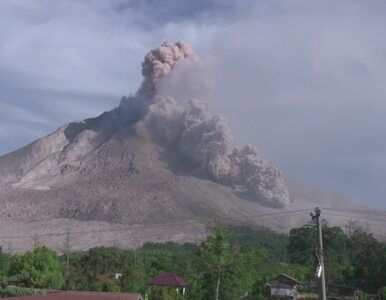 Miniatura: Kolejna erupcja wulkanu Sinabung w...