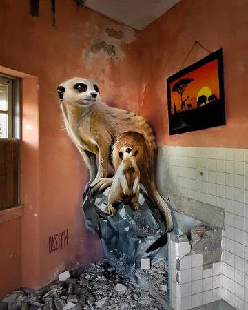 Graffiti 3D, które stworzył Odeith 