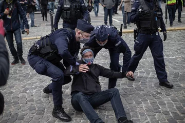 Protest przedsiębiorców w Warszawie, 23 maja 2020 r. 