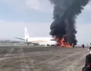Miniatura: Samolot stanął w ogniu na sekundy przed...