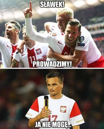 Mem ze Sławomirem Peszko 