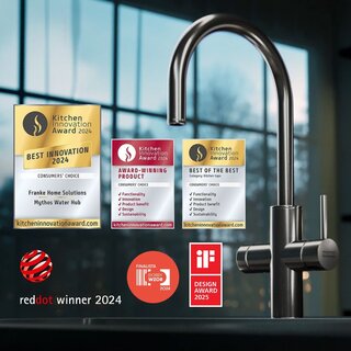 Franke Mythos Water Hub – inteligentna bateria kuchenna 6w1 z wrzątkiem i wodą gazowaną