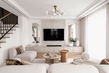 Eleganckie wnętrze zatopione w beżach, projekt: Architektownia 