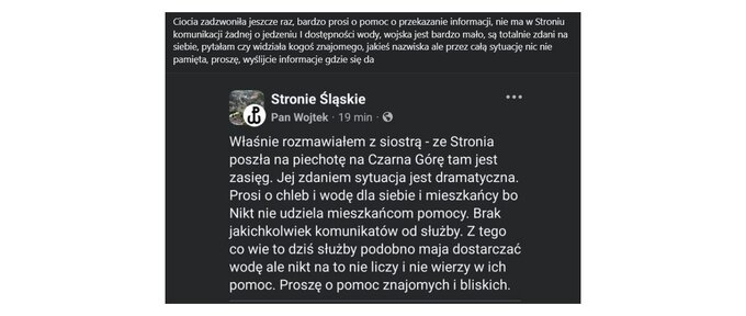 Apel o pomoc mieszkańcom Stronia Śląskiego