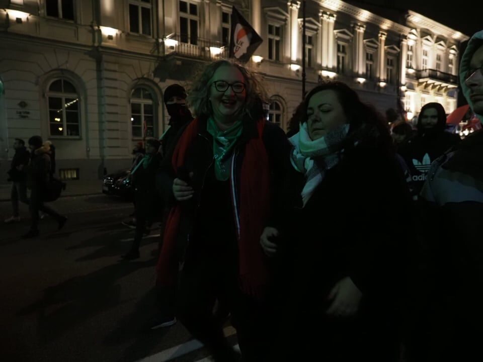 Marta Lempart na Strajku Kobiet w Warszawie 