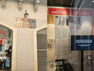 Placa y exposición de Victory Kitchen en el Museo Nacional de la Guerra de La Valeta