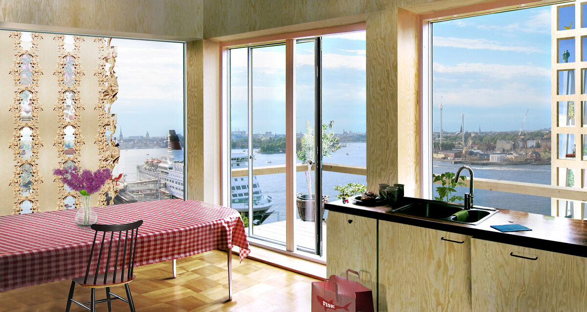 Drewniane wieżowce w Sztokholmie Projekt studia Anders Berensson Architects