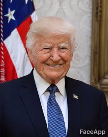 Donald Trump postarzony przez FaceApp 