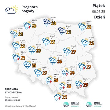 Pogoda na&nbsp;6 czerwca