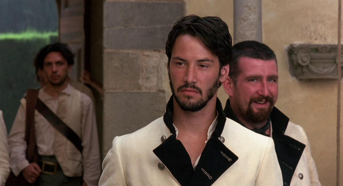 Keanu Reeves w filmie „Wiele hałasu o nic” (1993) 