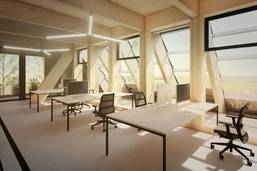Biurowiec o drewnianej konstrukcji, projekt Mjölk architekti Linka, Mjolk, biurowiec, konstrukcja, drewniana