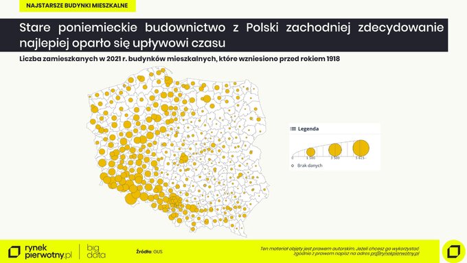 Liczba zamieszkany budynk&oacute;w, kt&oacute;re wzniesiono przed 1918 rokiem