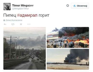 Miniatura: Pożar centrum handlowego w Rosji. Siedem...