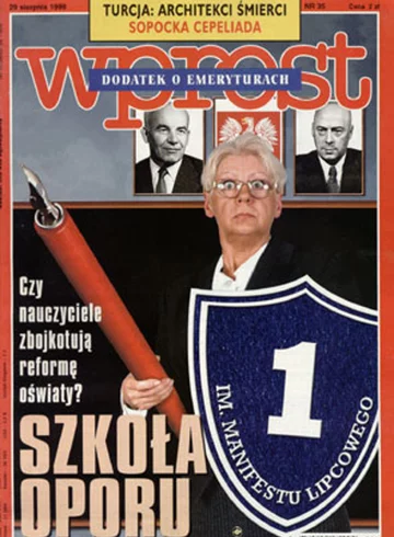 Okładka tygodnika Wprost nr 35/1999 (874)