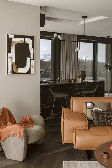 Ciepłe wnętrze zaprojektowane przez Poco Design 