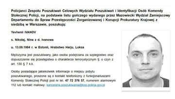 Poszukiwany Yevhenii Ivanov