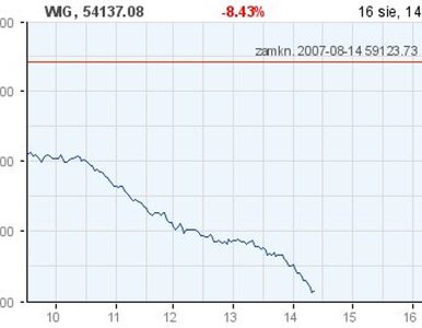 Miniatura: Coraz większa panika na warszawskiej giełdzie