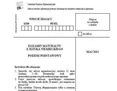 Miniatura: Matura 2013. Zobacz arkusz egzaminacyjny z...