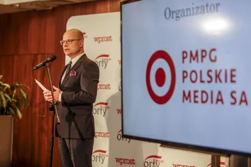 Andrzej Chmiel, członek rady nadzorczej PMPG Andrzej Chmiel podczas pomorskiej gali Orłów