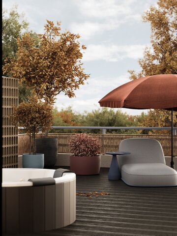 Apartament z widokiem na park, projekt Modeko Studio 