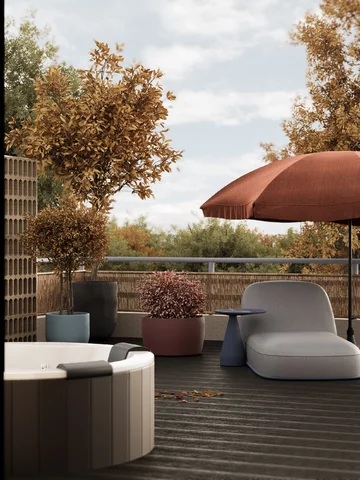 Apartament z widokiem na park, projekt Modeko Studio 