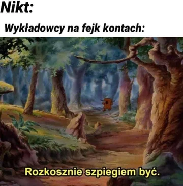 Mem z wykładowców włamujących się na grupki studenckie 