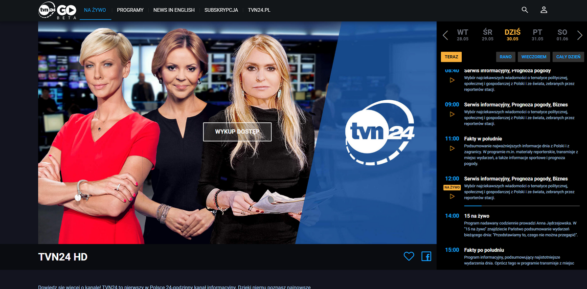 TVN24 GO Nowy serwis VOD
