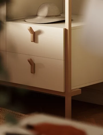 Meble do pokoju młodego dorosłego, kolekcja POINT, proj. Dorota Terlecka dla marki BAZA 