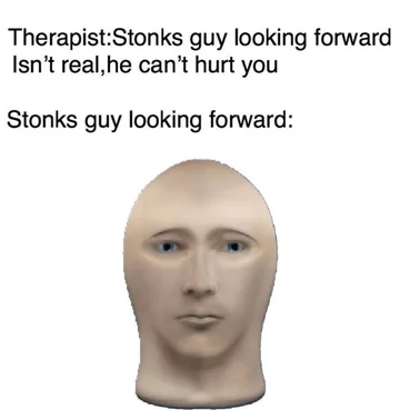 Przykład mema potocznie określanego jako „Stonks” 