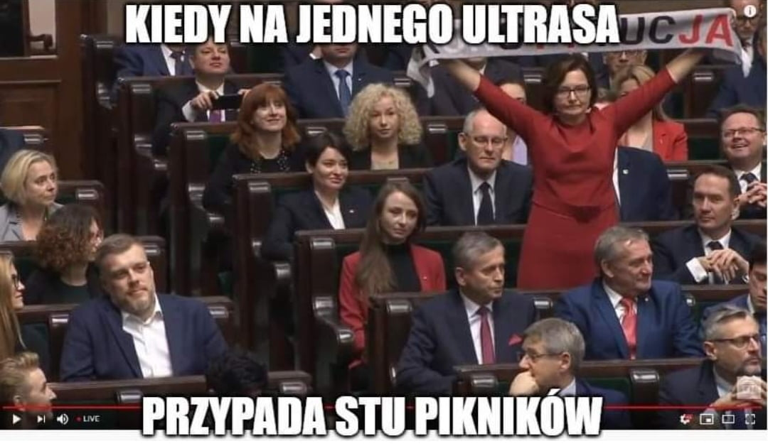 Mem z inauguracji posiedzenia Sejmu 