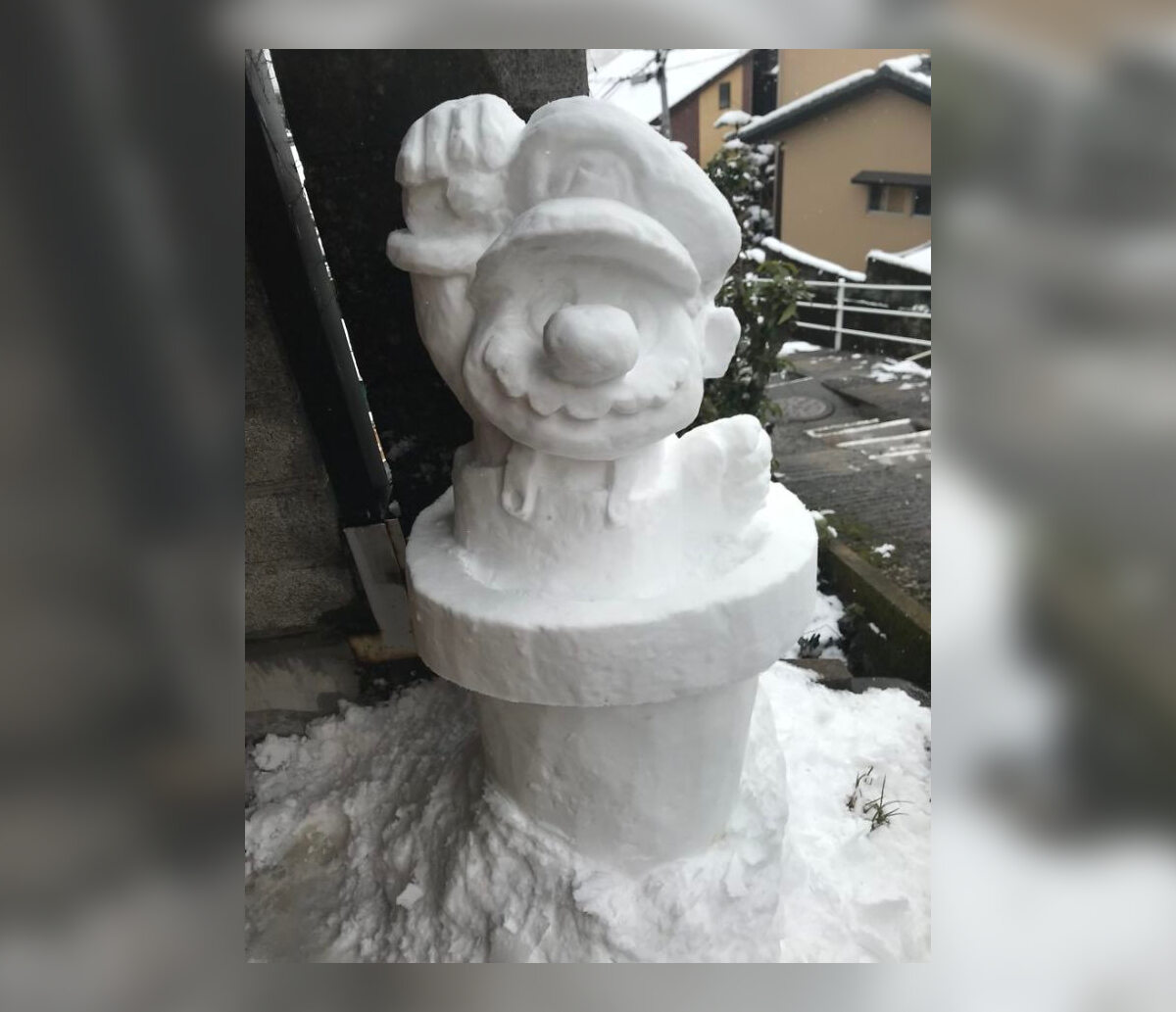 Rzeźby ze śniegu, które powstały w Tokio 
