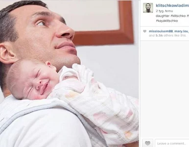Miniatura: Kliczko pokazał zdjęcie swojej córeczki