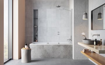 Radaway parawan nawanowy Furo Brushed Nickel