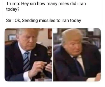 Mem będący reakcją na możliwą wojnę USA z Iranem 