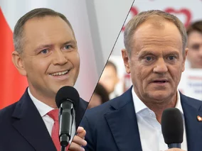 Miniatura: Tusk przed Nawrockim. Nowy sondaż przynosi...