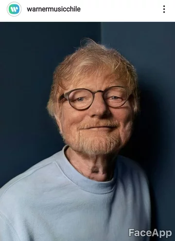 Ed Sheeran postarzony przez FaceApp 