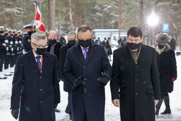 Ceremonia oficjalnego powitania prezydentów państw Grupy Wyszehradzkiej przez prezydenta Andrzeja Dudę 