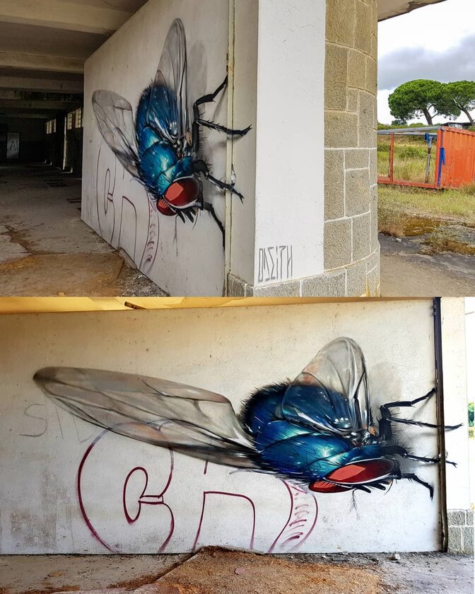 Graffiti 3D, które stworzył Odeith 