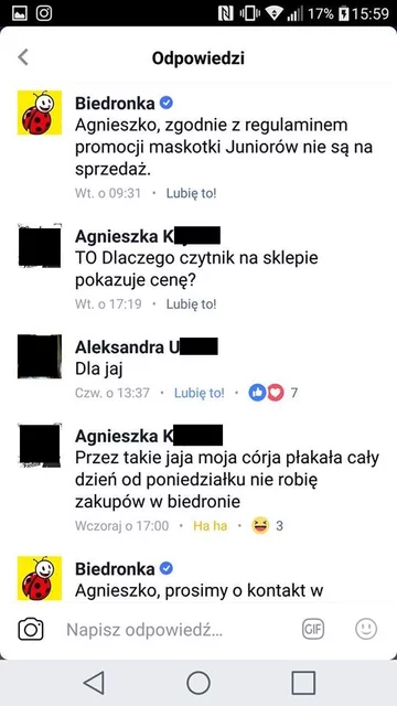 Screen z dyskusji o Świeżakach 