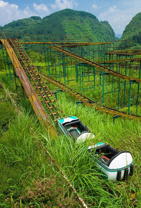 Roller coaster w prowincji Hubei, Chiny