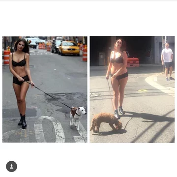 Idealne zdjęcie z Insagrama vs zwyczajne zdjęcie Celeste Barber 