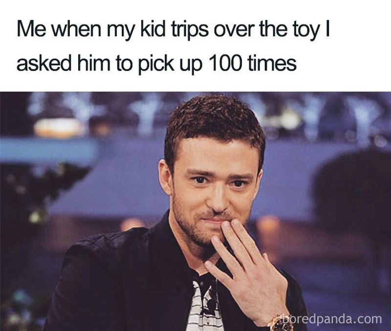 "Kiedy moje dziecko potyka się o zabawkę, którą 100 razy kazałam mu podnieść" 