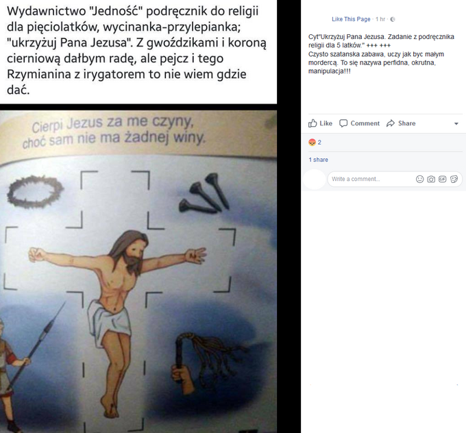 Zadanie w podręczniku do religii