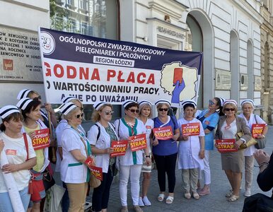 Miniatura: Strajk pielęgniarek w całej Polsce....