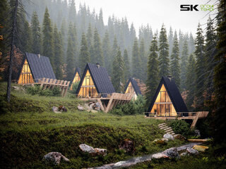 Domki Brda I, projekt SK Architekci