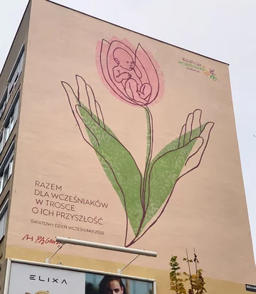 Światowy Dzień Wcześniaka – mural 