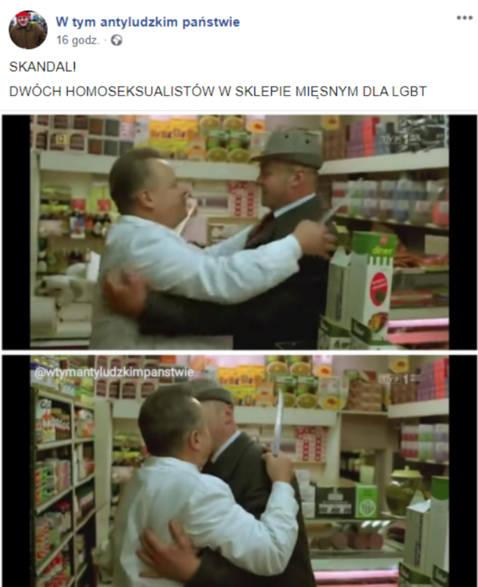 Mem po wypowiedzi Jana Kanthaka o sklepach mięsnych dla środowisk LGBT 