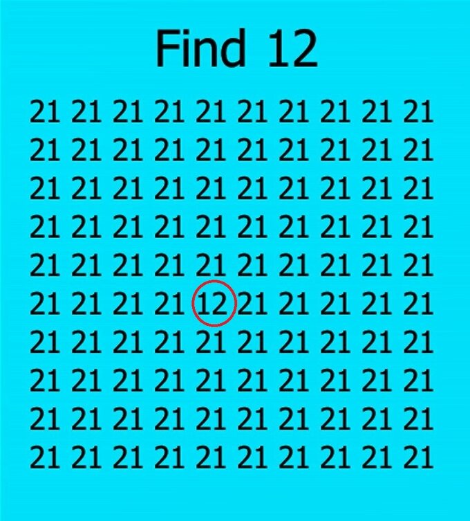 Znajdź liczbę 12 – rozwiązanie