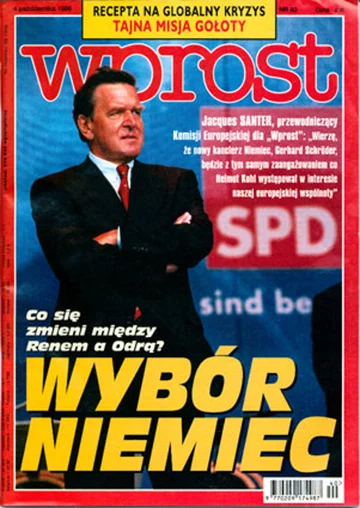 Okładka tygodnika Wprost nr 40/1998 (827)