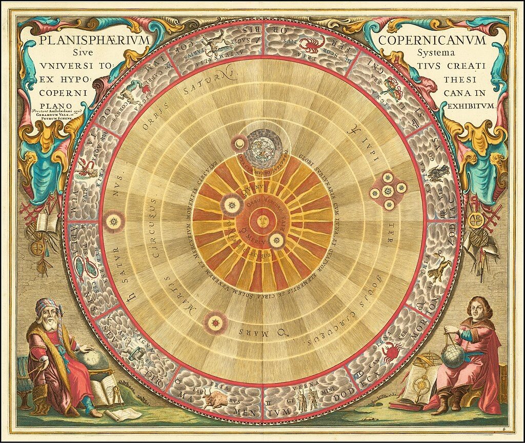 Teoria heliocentryczna Teoria heliocentryczna została opisana w naukowy sposób przez Mikołaja Kopernika (1473-1543) w I rozdziale pracy „O obrotach sfer niebieskich”. Jej rewolucyjne znaczenie polegało na umieszczeniu Słońca, a nie Ziemi, jako centrum naszego systemu planetarnego. To fundamentalne przewartościowanie kosmologicznych przekonań nazwane „przewrotem kopernikańskim” miało ogromny wpływ na świat, nie tylko ten naukowy.